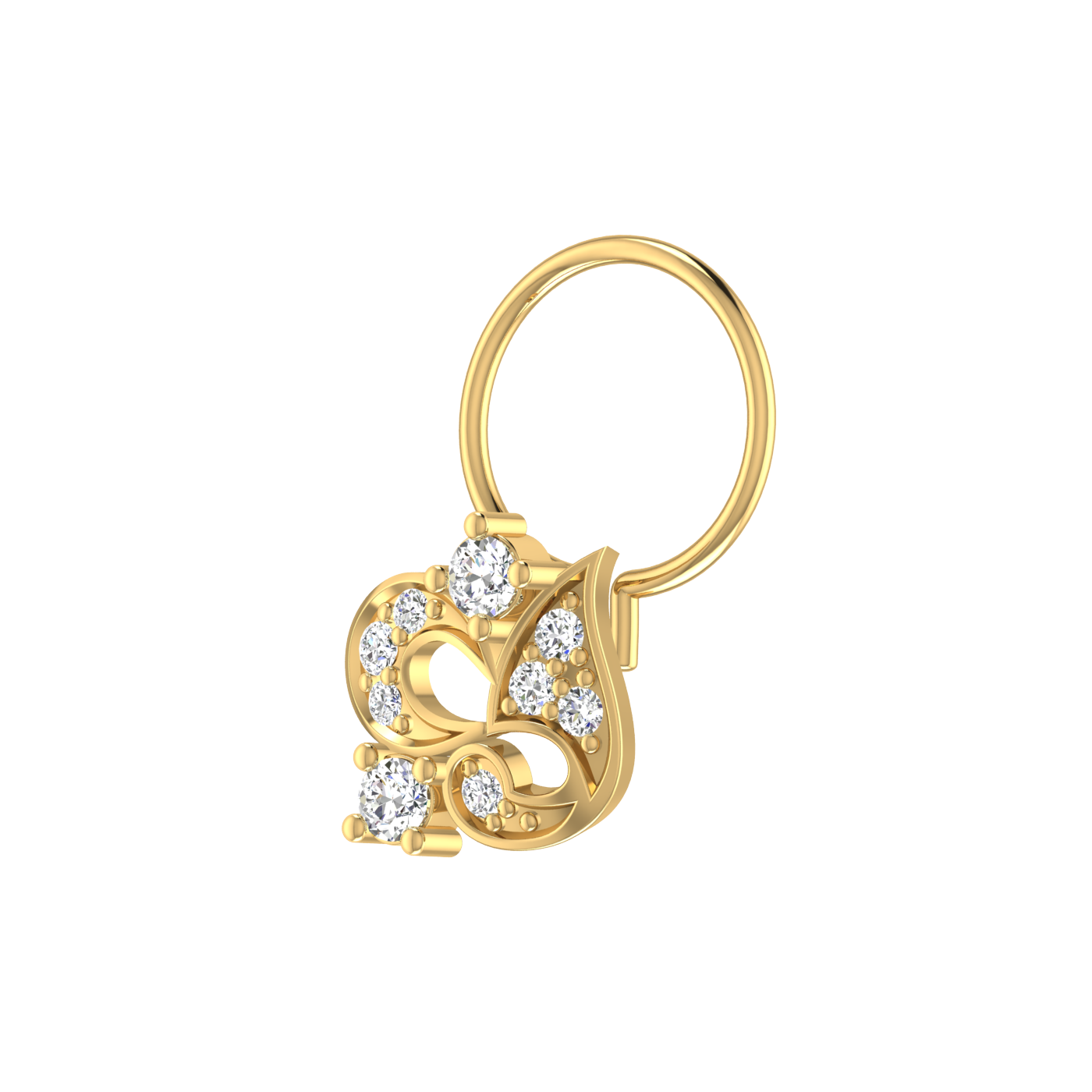 0.11 Carat Natural Diamond Nose Pin - HI Color, VS-SI Clarity.